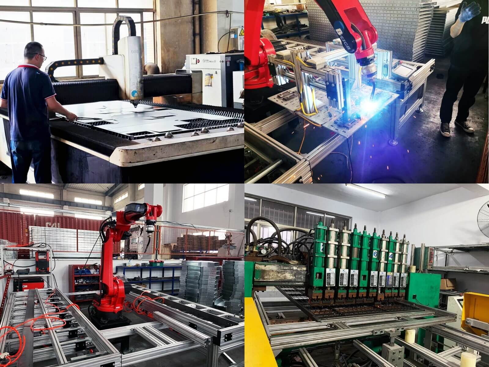 Different material and surface finish for cable trays