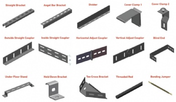 Perforated Cable Trays & Full Matching Fittings Elbow Tee Cross Riser Reducer Bracket Clamp