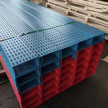 Powder Coated Perforated Cable Tray | Custom Color Ventilated Cable Tray