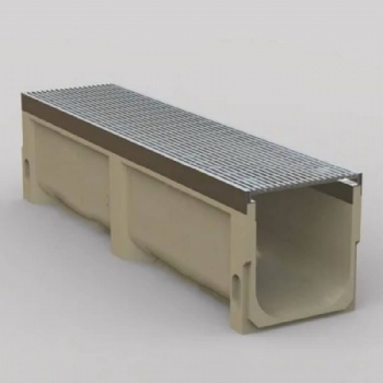 Middle Duty A15 B125 C250 Wedge Steel Gratings With Resin Concrete Drainage Channels