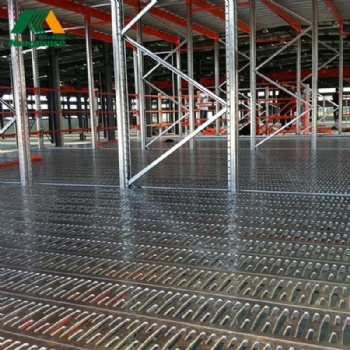 Warehouse Mezzanine Galvanized Steel Open Platform Plank-Punched Perforated Rack Decking Grating