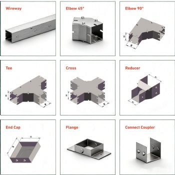NEMA Hinge Cover Wireway | UL870 Listed Wiring Trough Fittings